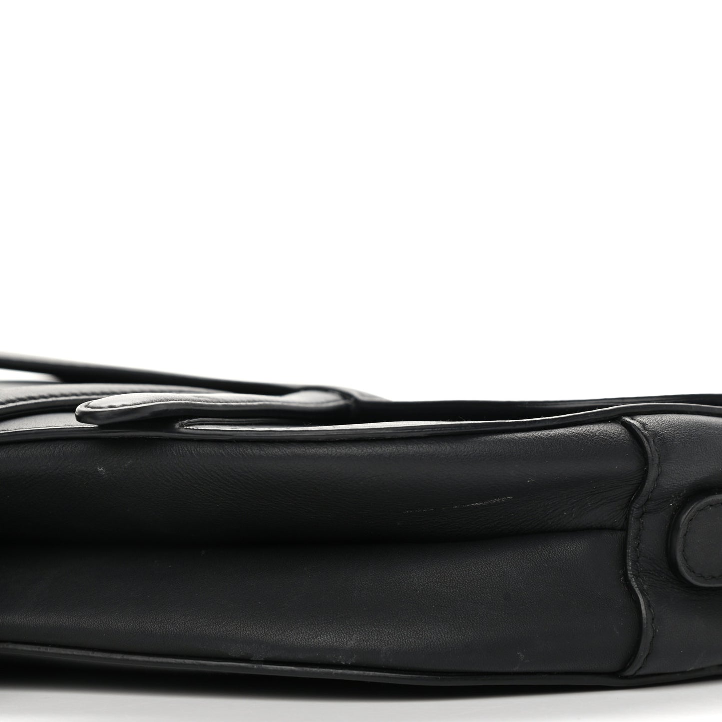 Ultra Matte Calfskin Mini Saddle Bag Black