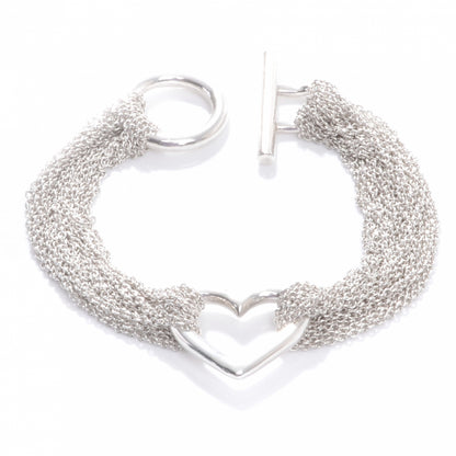 Tiffany Sterling Silver Heart Mesh Bracelet 1 of 5