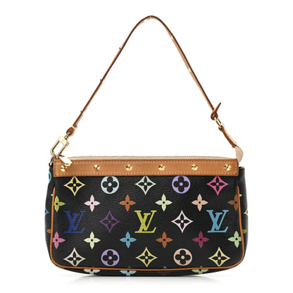 Louis Vuitton Monogram Multicolor Pochette Accessories Black 1 of 10