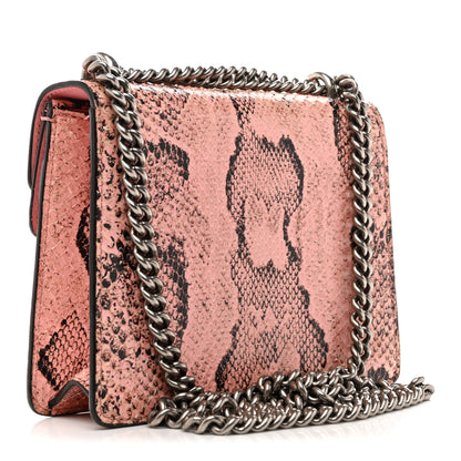 Gucci Snakeskin Enamel Mini Dionysus Shoulder Bag Pastel Pink 3 of 17