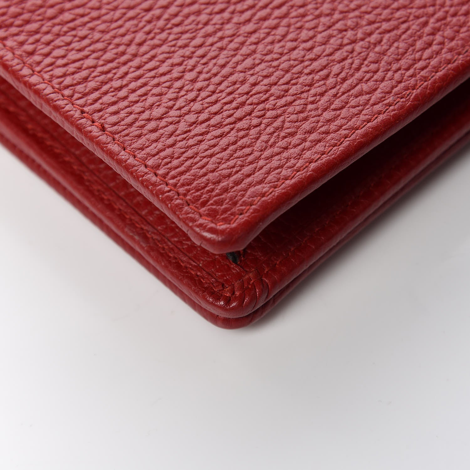 Gucci Dollar Calfskin Mini GG Marmont Chain Wallet Hibiscus Red 11 of 12