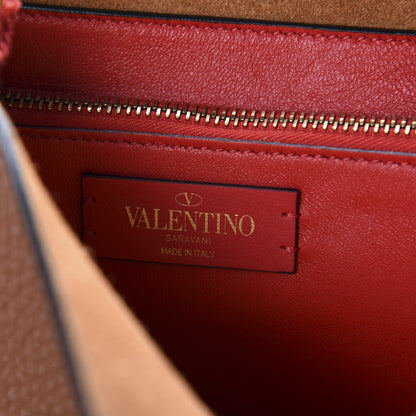 Valentino Garavani Grained Calfskin Large VRing Shoulder Bag Saddle Brown 8 of 9