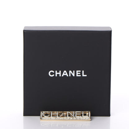 Chanel Baguette Crystal Star Logo Brooch Gold 5 of 5