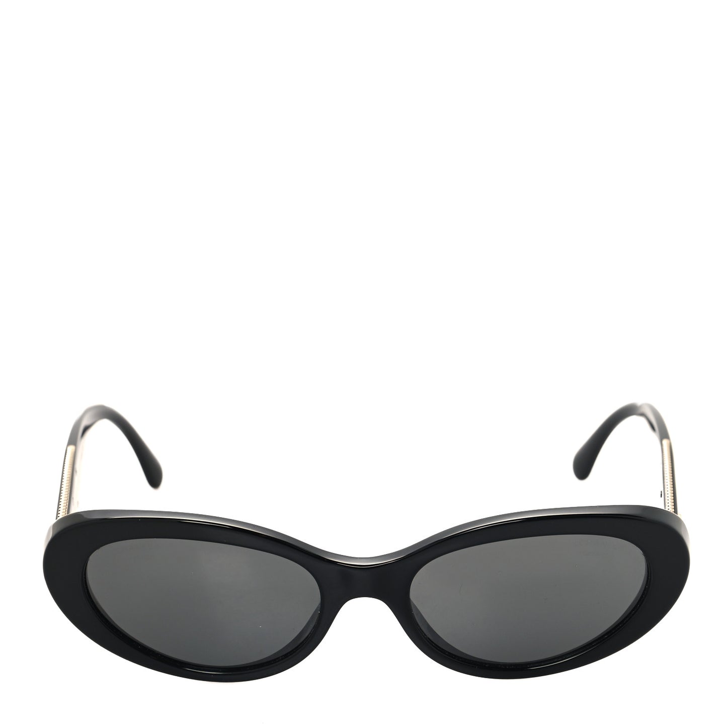 Acetate Oval Sunglasses 5515-A Black