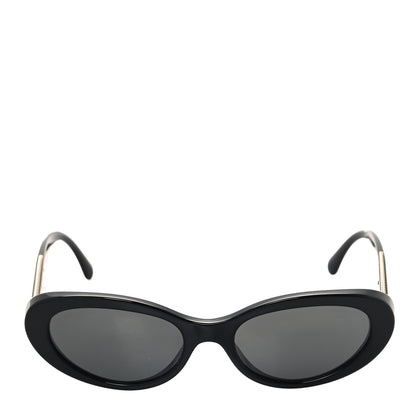 Chanel Acetate Oval Sunglasses 5515-A Black 2 of 7