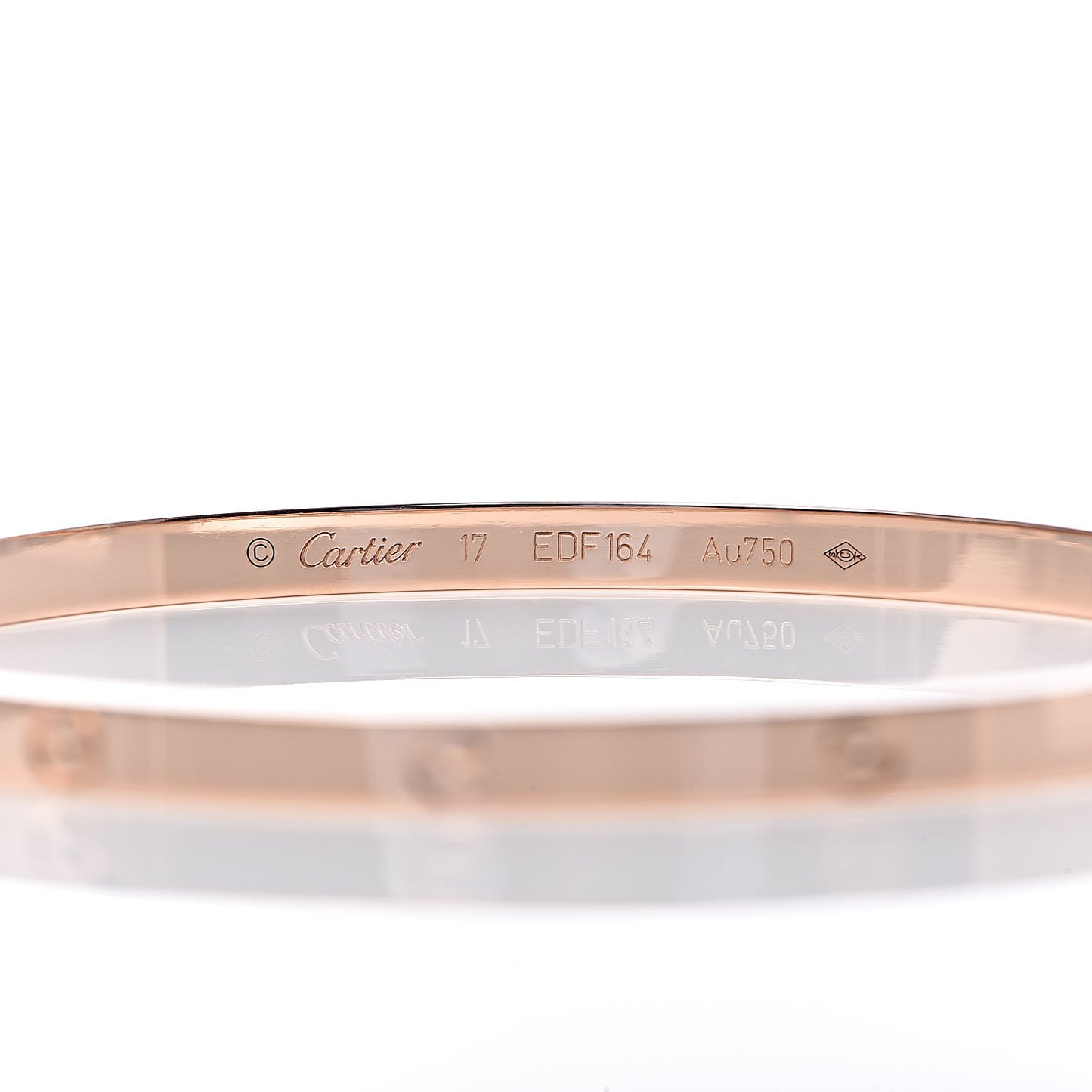 18K Pink Gold Small LOVE Bracelet 17