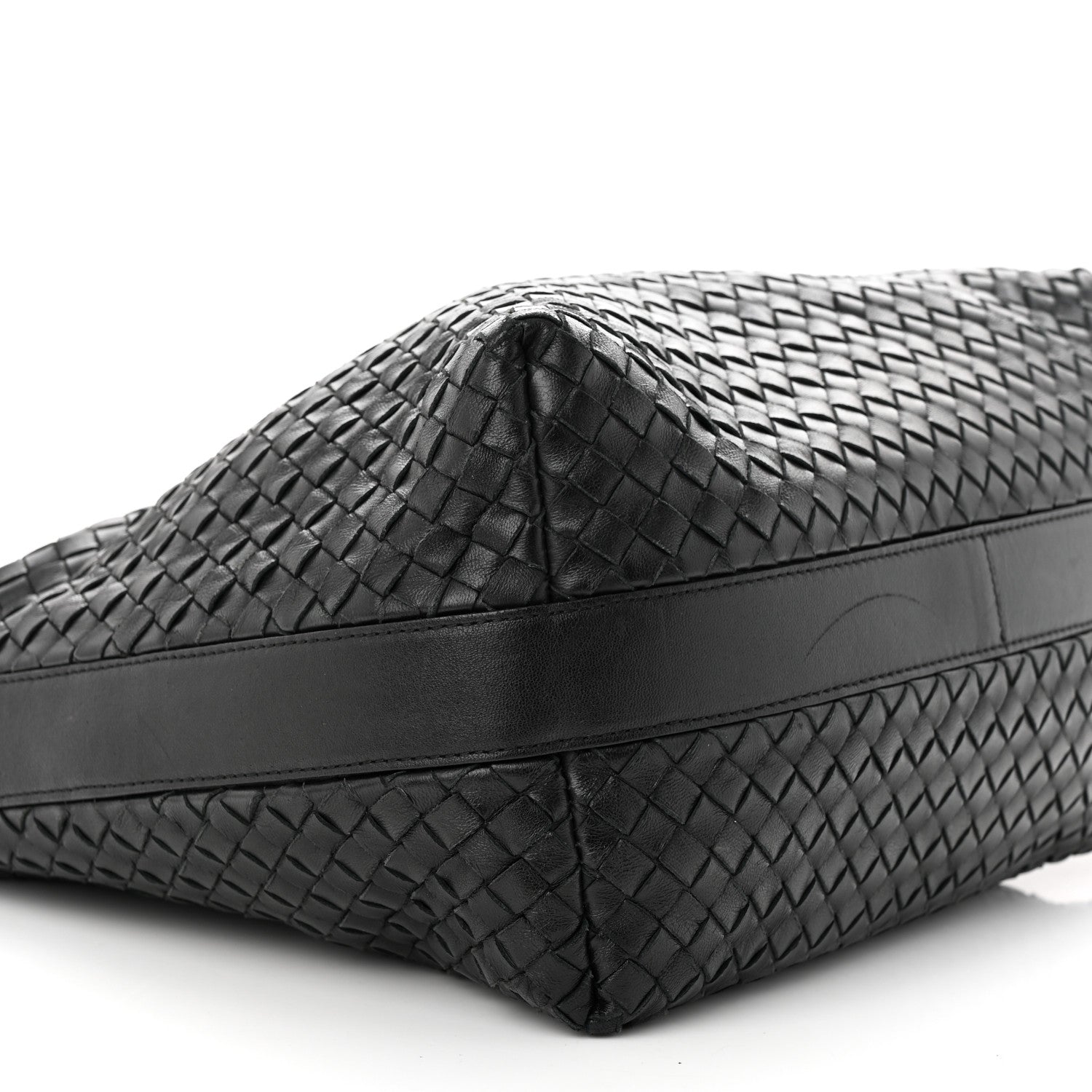 Bottega Veneta Nappa Intrecciato Shoulder Bag Black 9 of 12