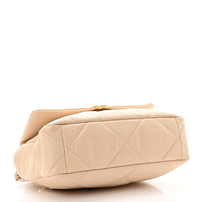 Chanel Lambskin Quilted Large Chanel 19 Flap Beige 4 of 10