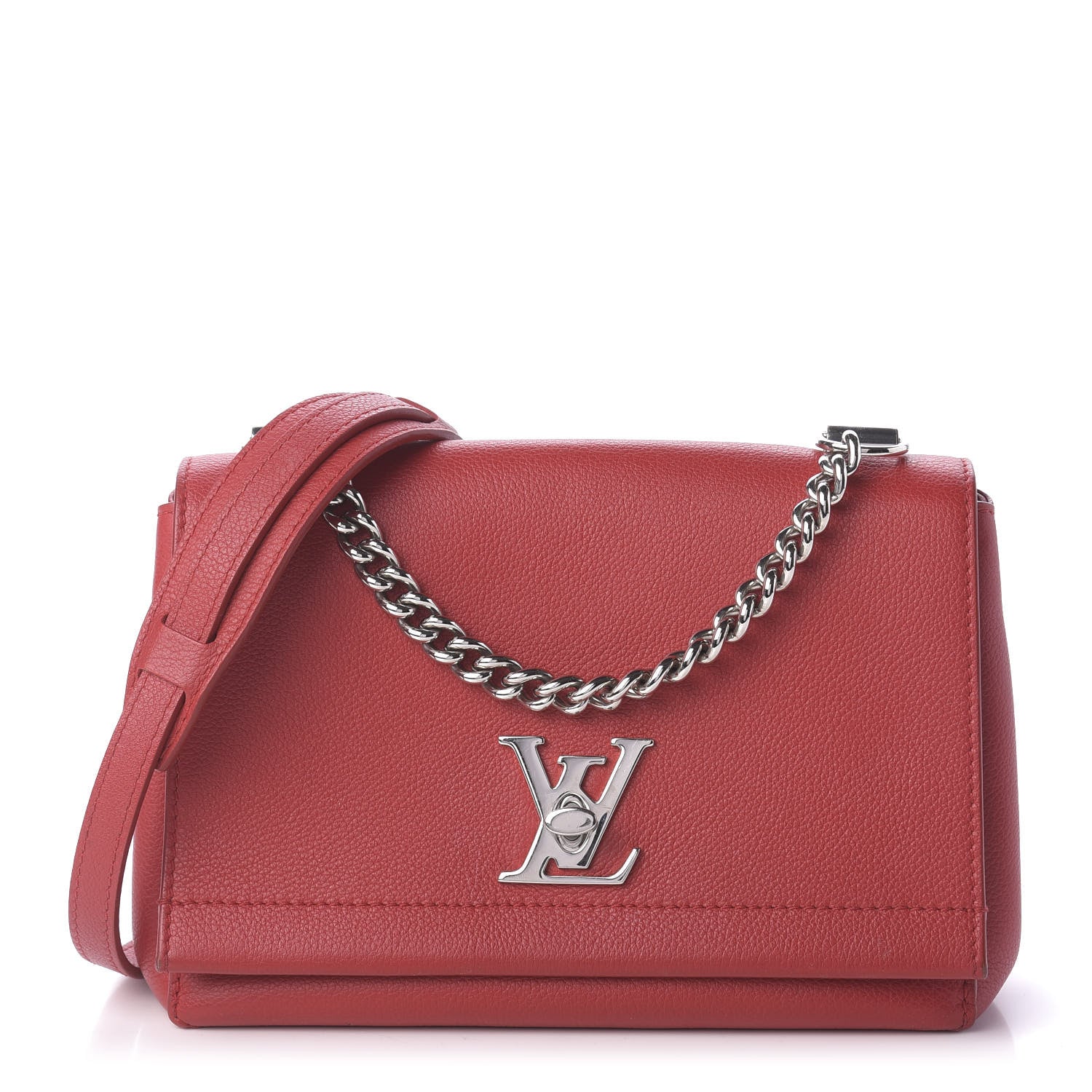 Louis Vuitton Calfskin Lockme II Chain Bag BB Rubis 1 of 10