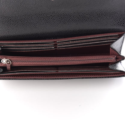 Chanel Caviar Quilted Large Gusset Flap Wallet Black 7 of 10