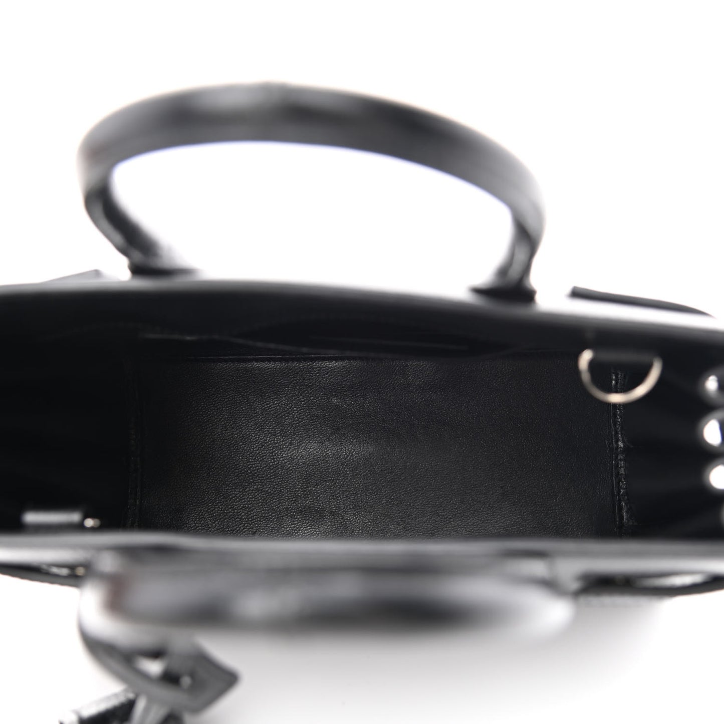 Calfskin Lizard Embossed Nano Sac De Jour Black