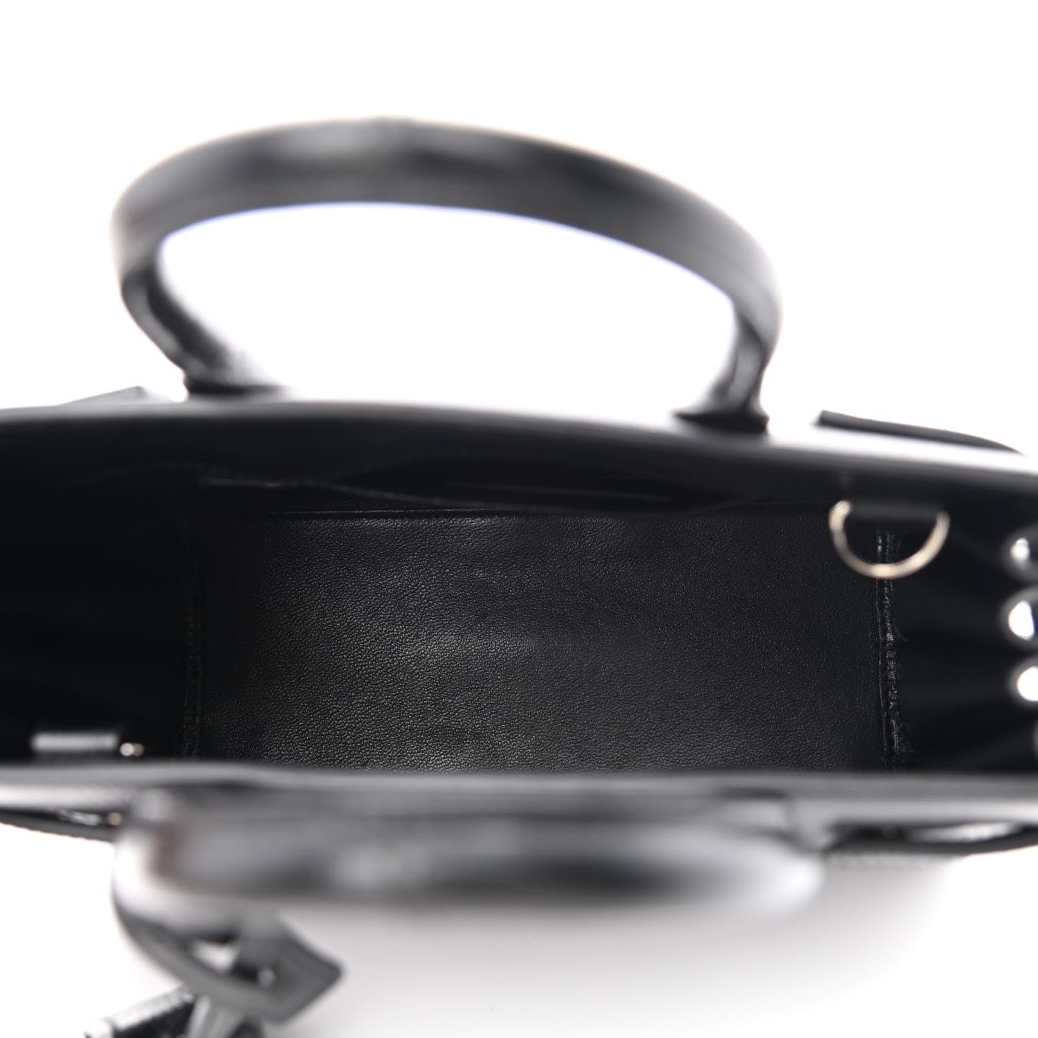 Saint Laurent Calfskin Lizard Embossed Nano Sac De Jour Black 5 of 10