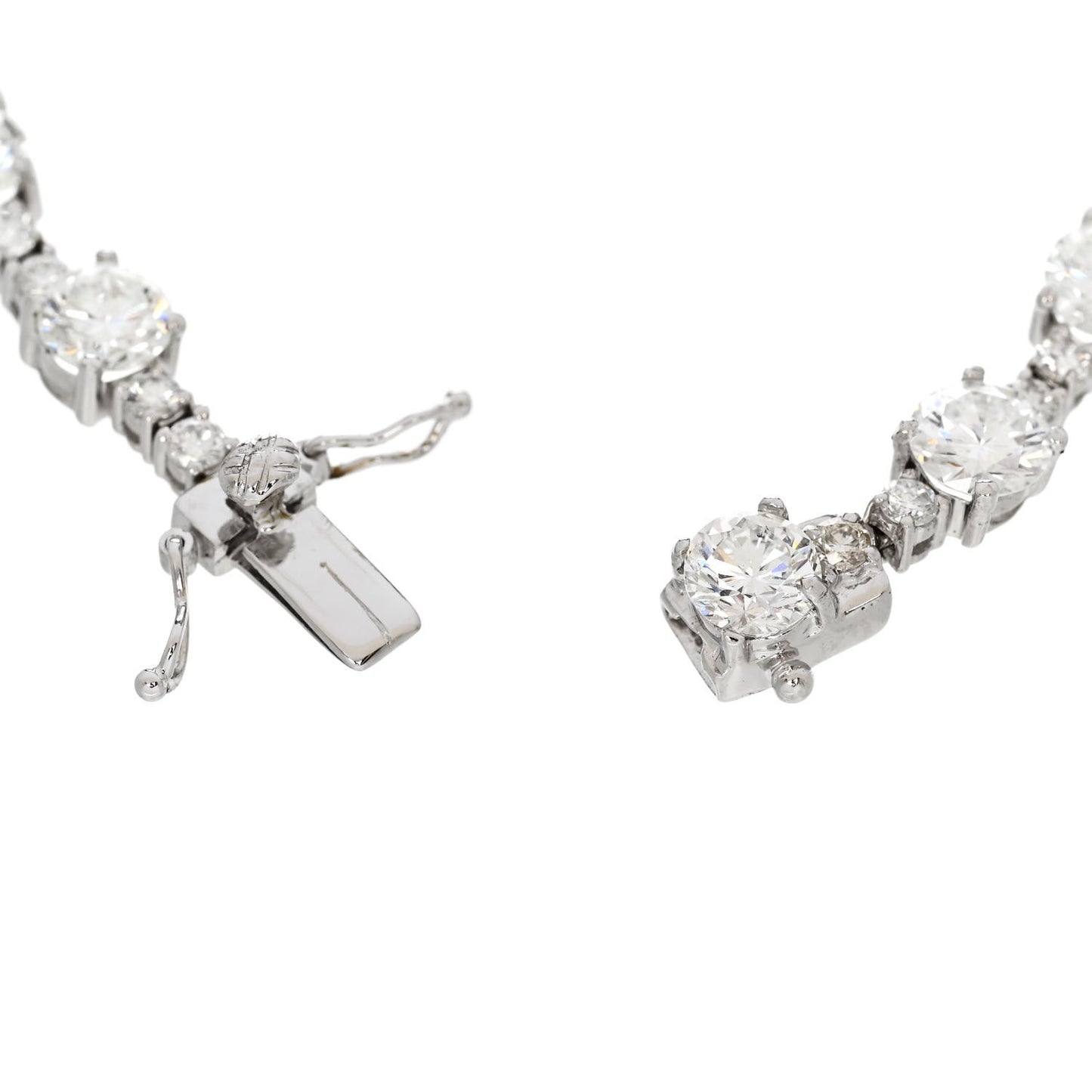 18K White Gold Diamond 11.36ctw Tennis Bracelet M