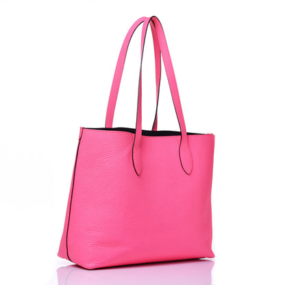 Burberry Grainy Calfskin Remington Tote Neon Pink 3 of 9