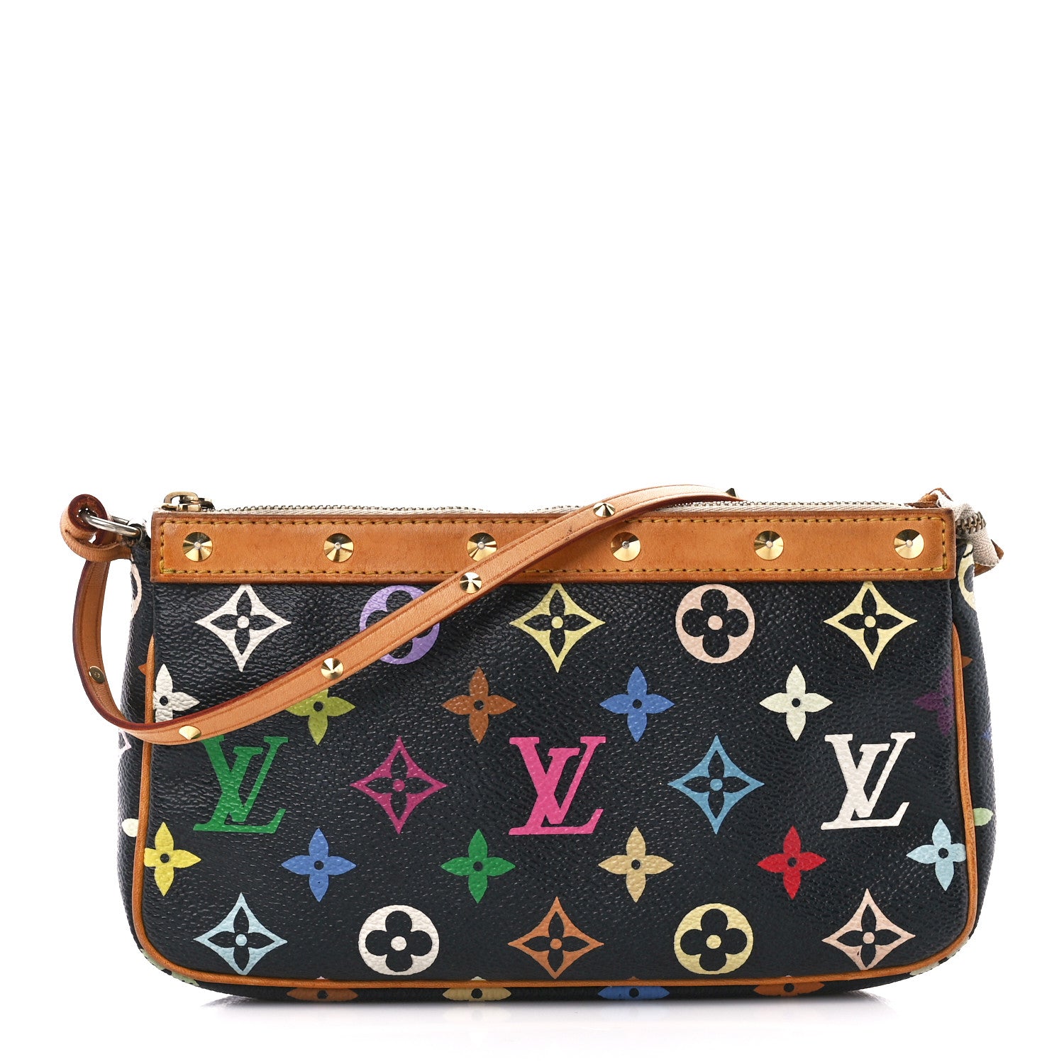Louis Vuitton Monogram Multicolor Pochette Accessories Black 1 of 11