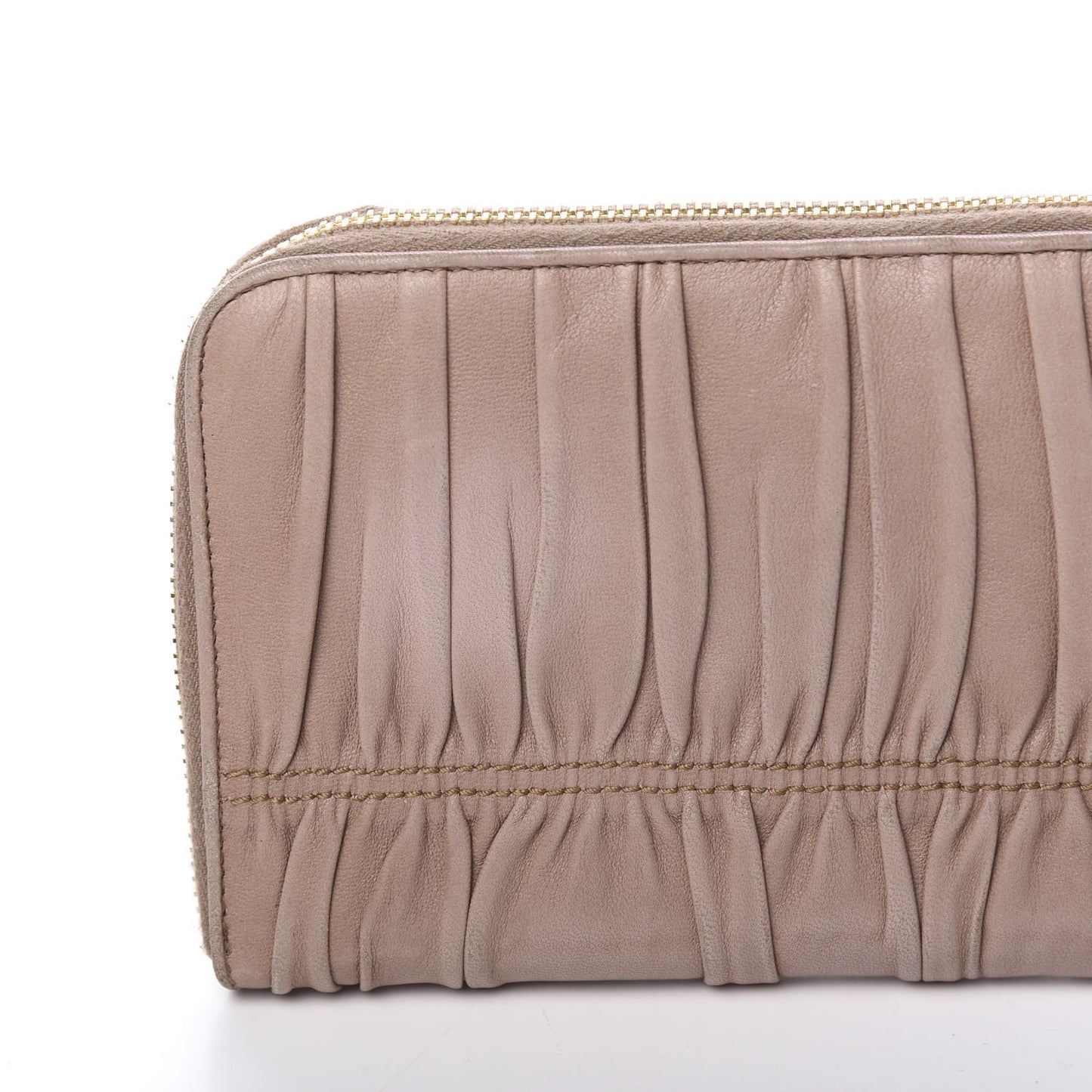 Nappa Gaufre Zip Around Wallet Cammeo