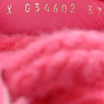 Chanel Cord Lambskin Quilted Logo Sandals 37 Pink 7 of 11