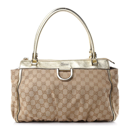 Gucci Metallic Monogram D Gold Tote Gold 1 of 14