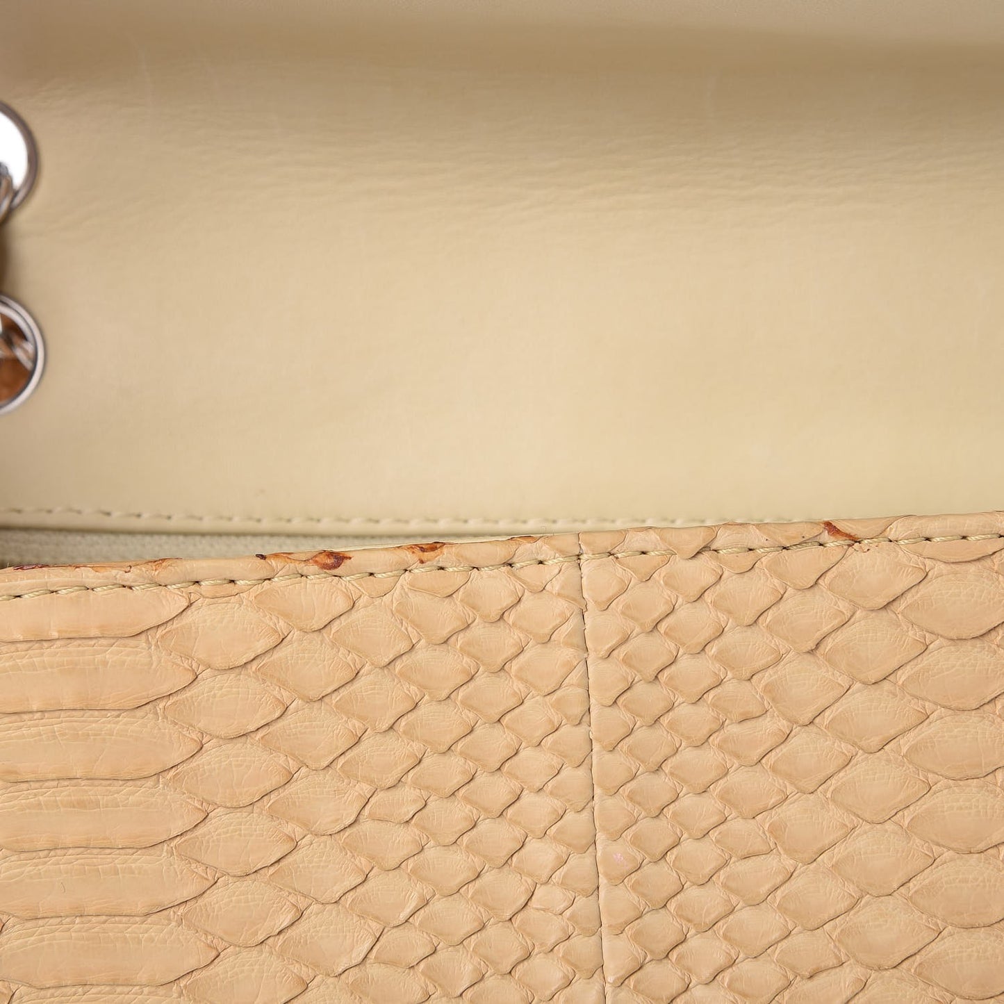 Python Medium Soho Tassel Flap Beige