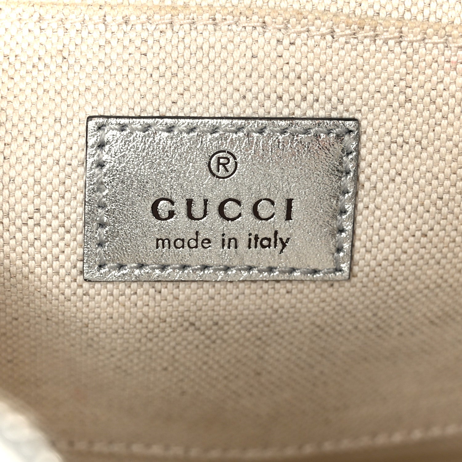 Gucci Metallic Sakai Be Green Calfskin Diagonal Stitched Small