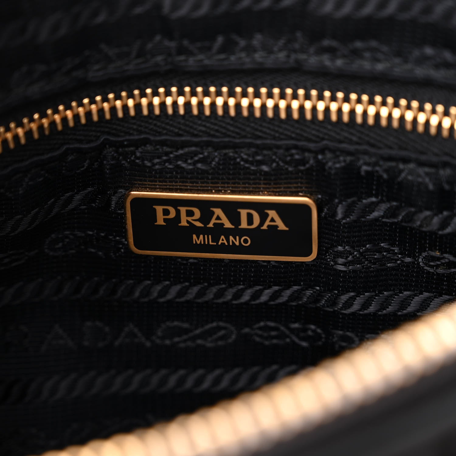 Prada Tessuto Nylon Gaufre Shoulder Bag Black 6 of 9