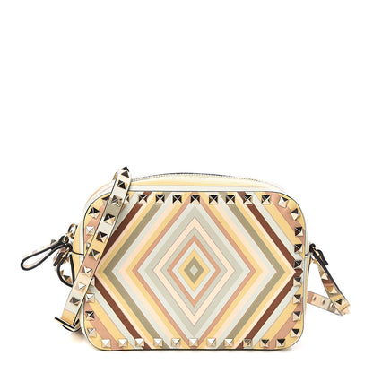 Valentino Garavani Vitello Native Couture 1975 Rockstud Camera Crossbody Bag Green Multicolor 1 of 10