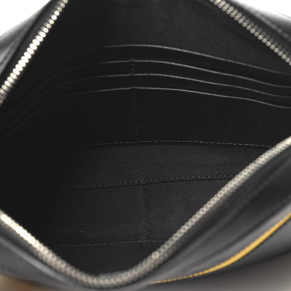 Fendi Glazed Fabric Vitello Liberty FF 1974 Diagonal Medium Camera Case Black Sunflower 5 of 10