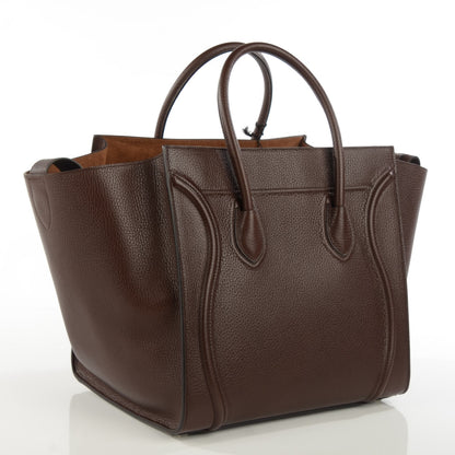 Celine Shiny Grained Calfskin Medium Phantom Luggage Brown 2 of 7