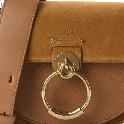 Chloe Calfskin Suede Small Braided Tess Bag Autumnal Brown 9 of 9
