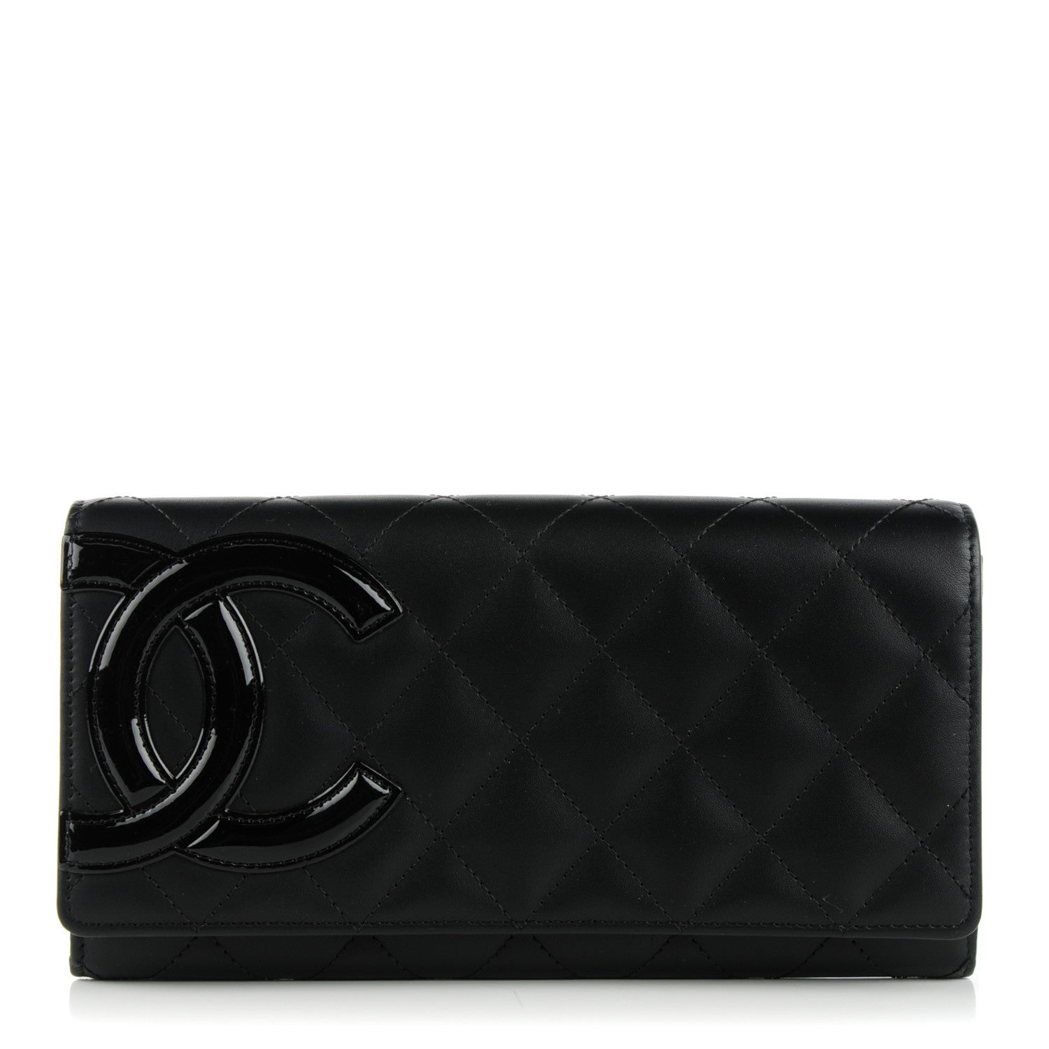 Chanel Calfskin Quilted Cambon Flap Wallet Black 1 of 8
