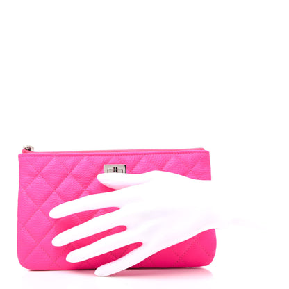 Chanel Goatskin Quilted Medium Reissue Cosmetic Case Pink 2 of 7