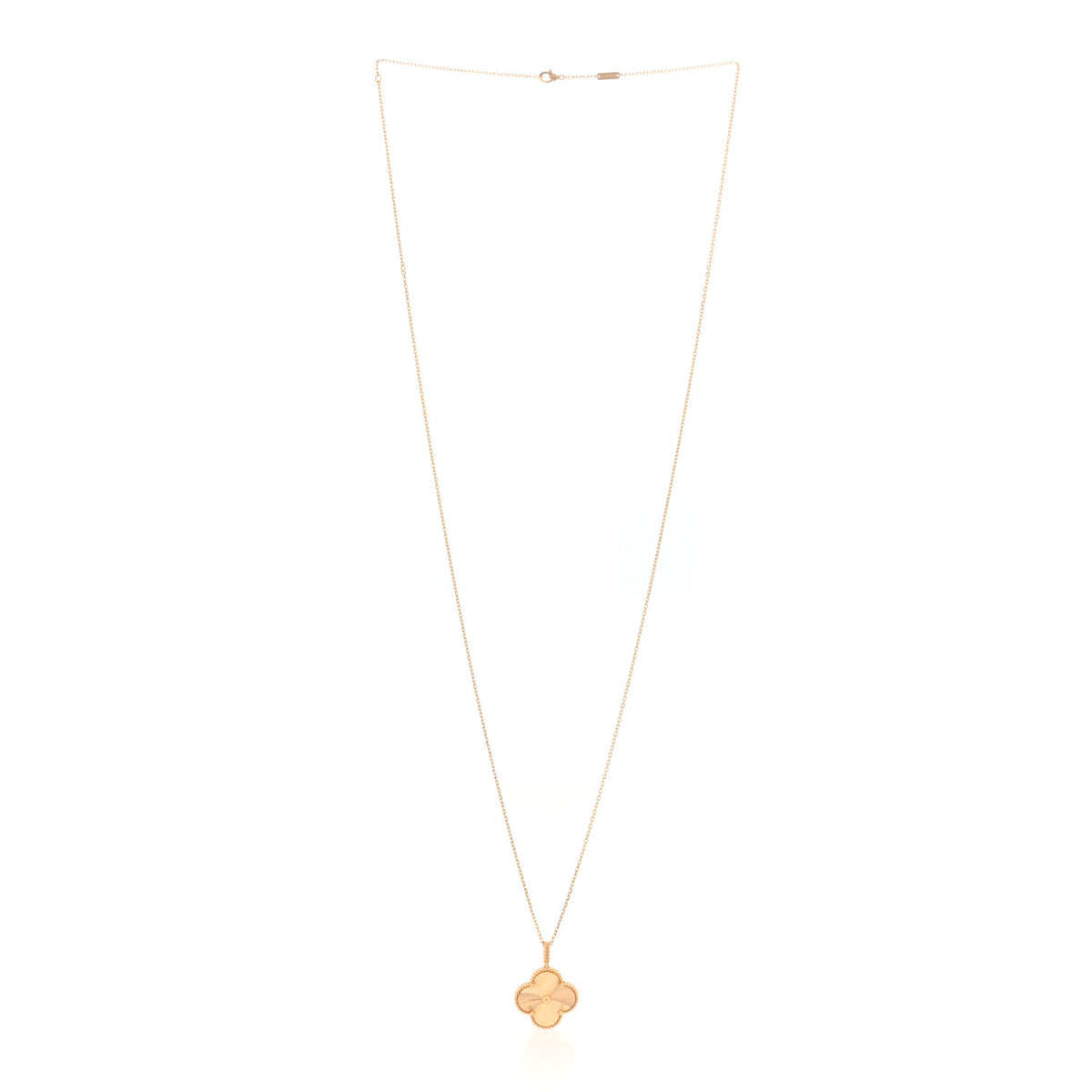 Van Cleef & Arpels 18K Yellow Gold Guilloche Magic Alhambra Long Necklace 3 of 4