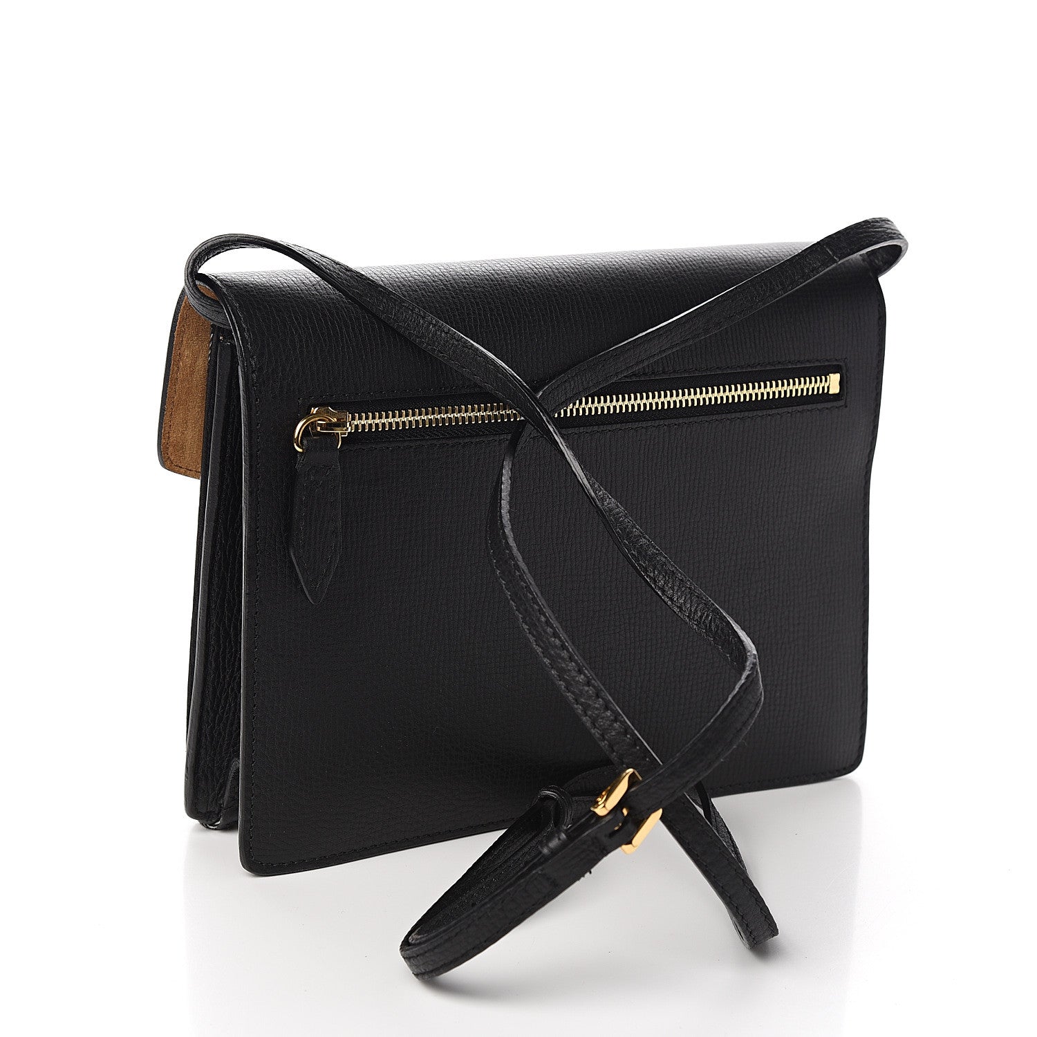 Burberry Derby Calfskin House Check Small Macken Crossbody Bag Black 2 of 11