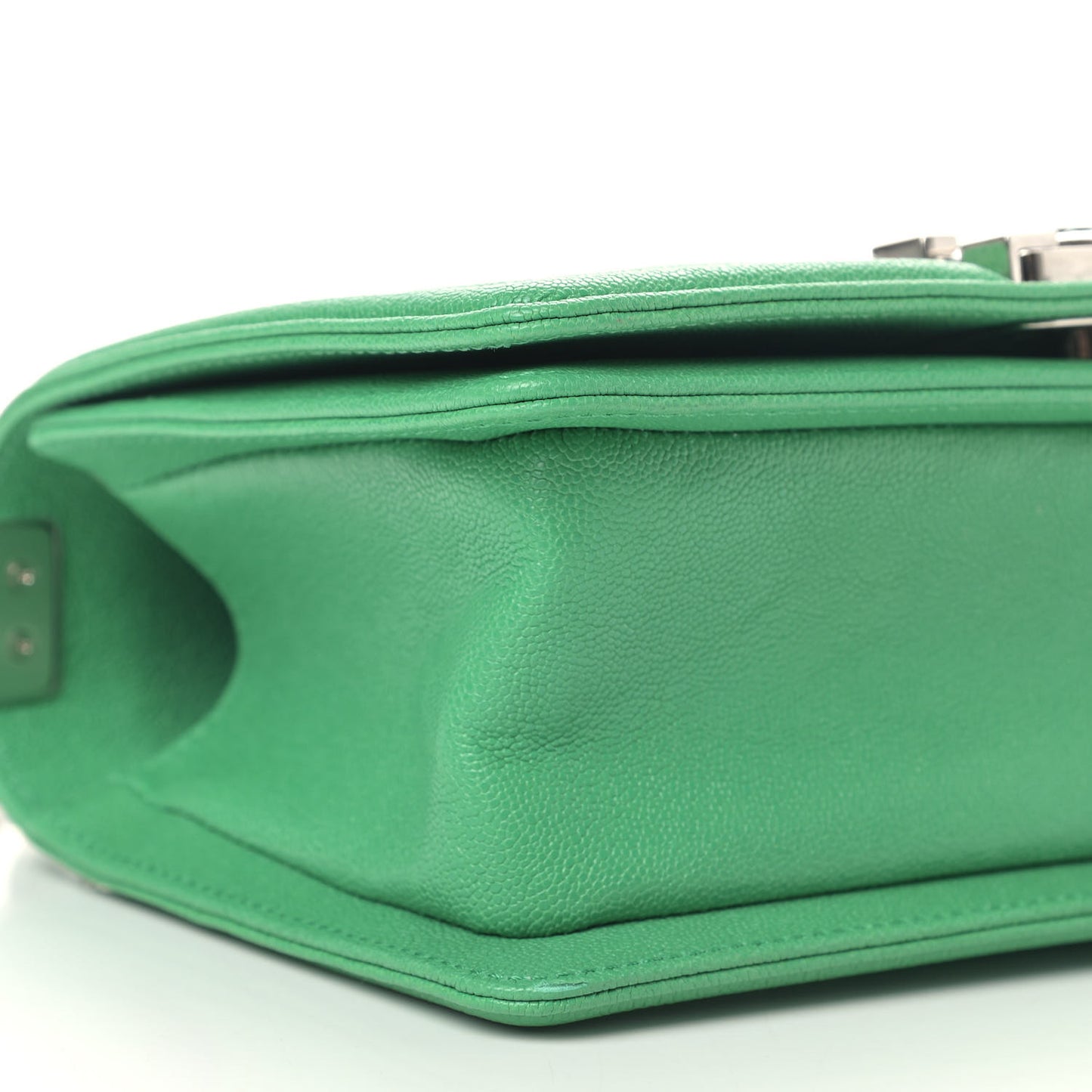 Caviar Quilted Small Boy Flap Green