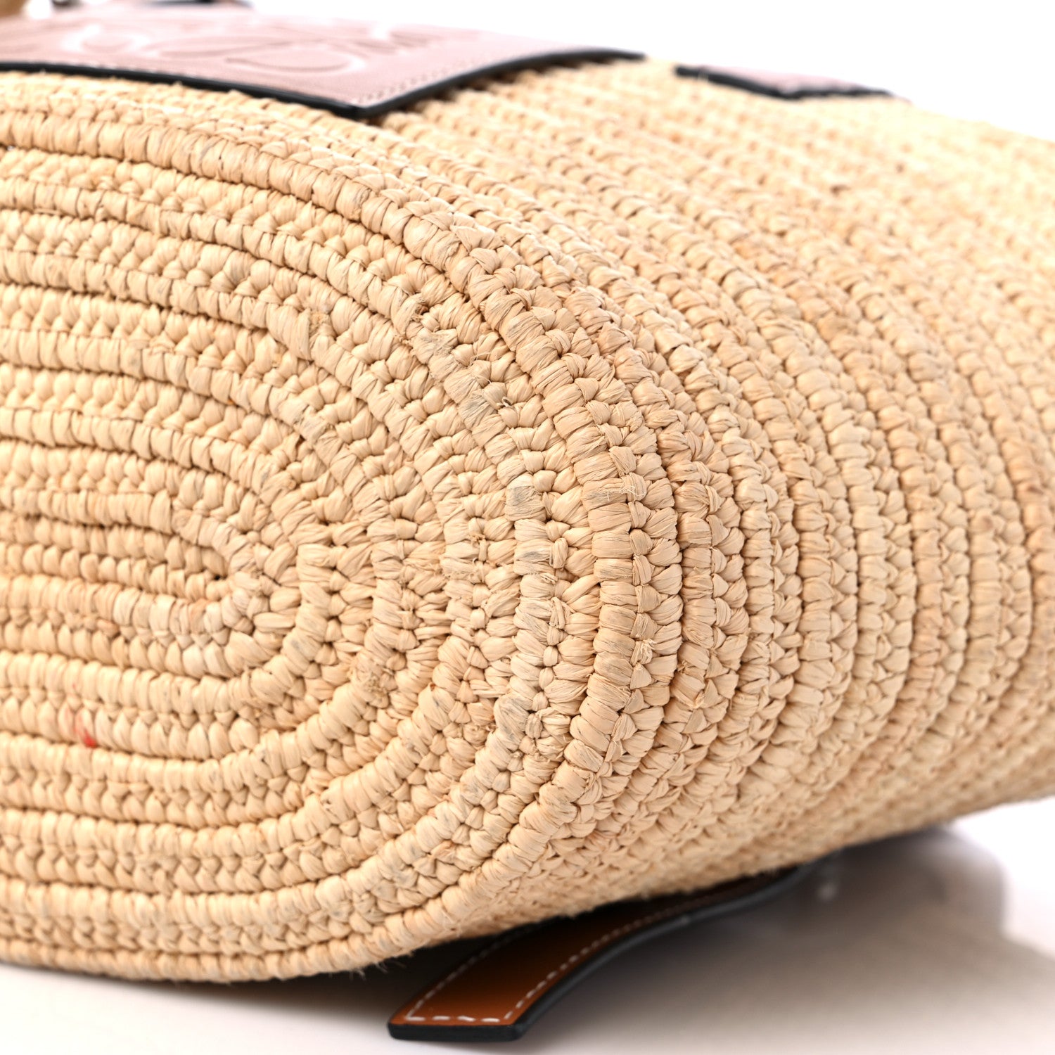 Loewe Raffia Small Elephant Basket Tote Bag Natural Tan 11 of 12