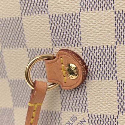 Louis Vuitton Damier Azur Neo Neverfull MM Rose Ballerine 16 of 17