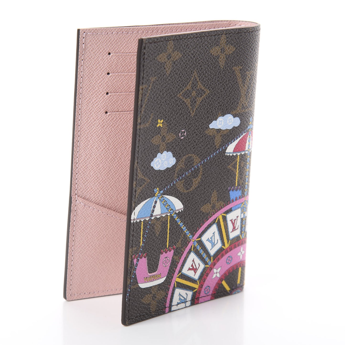 Monogram 2020 Christmas Animation Big Wheel Passport Cover Rose Ballerine