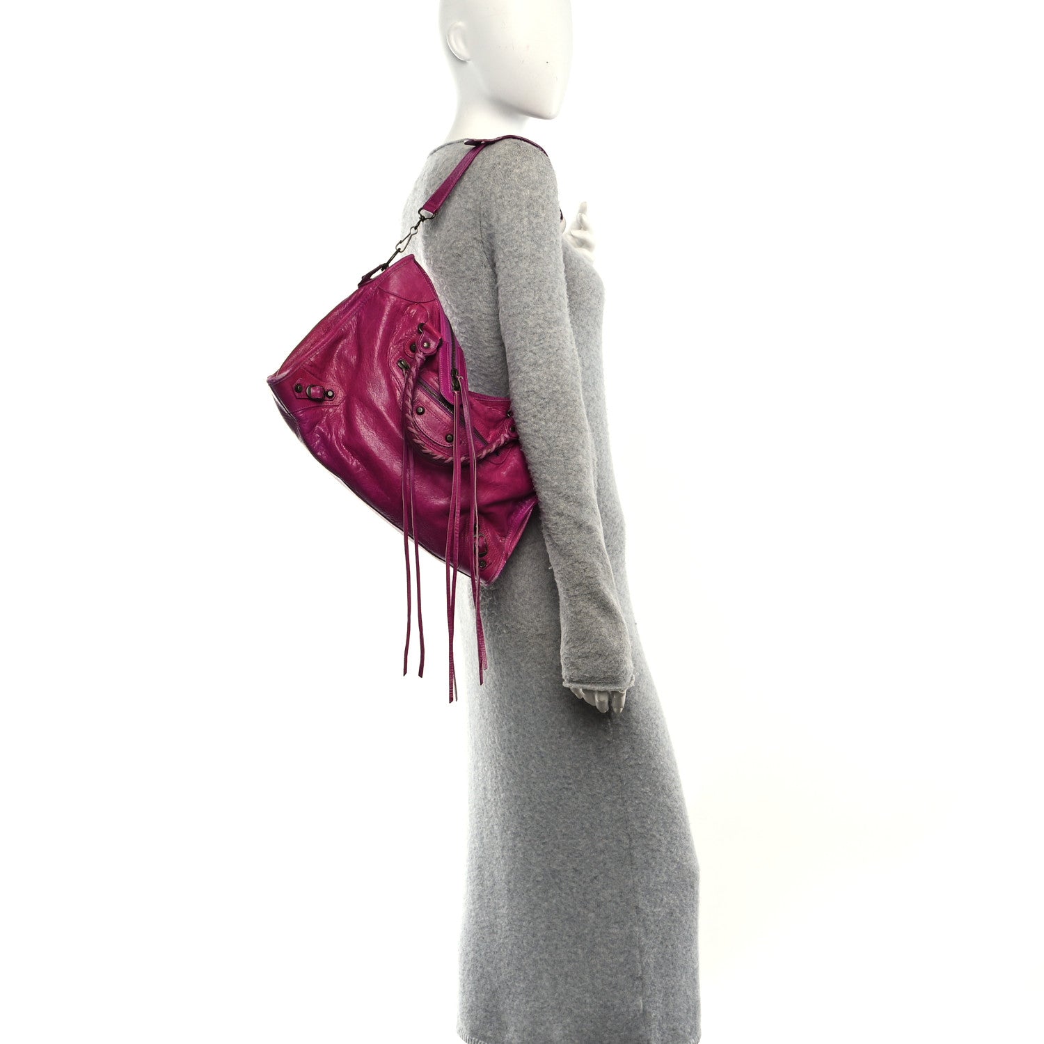 Balenciaga Chevre Classic Hardware City Magenta 1890742 – FASHIONPHILE