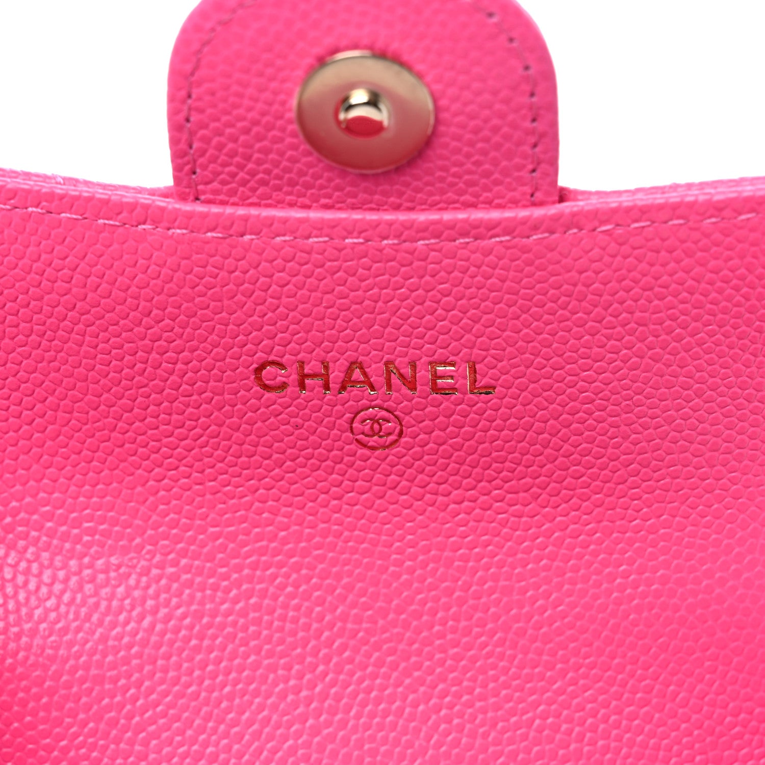 Chanel Caviar Quilted Flap Card Holder Chain Wristlet Rose 6 of 8