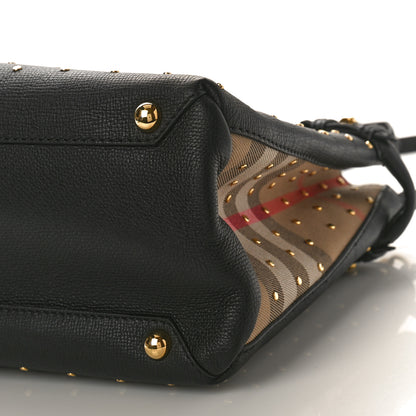 Burberry Grainy Calfskin Studded Medium Banner Tote Black 8 of 9