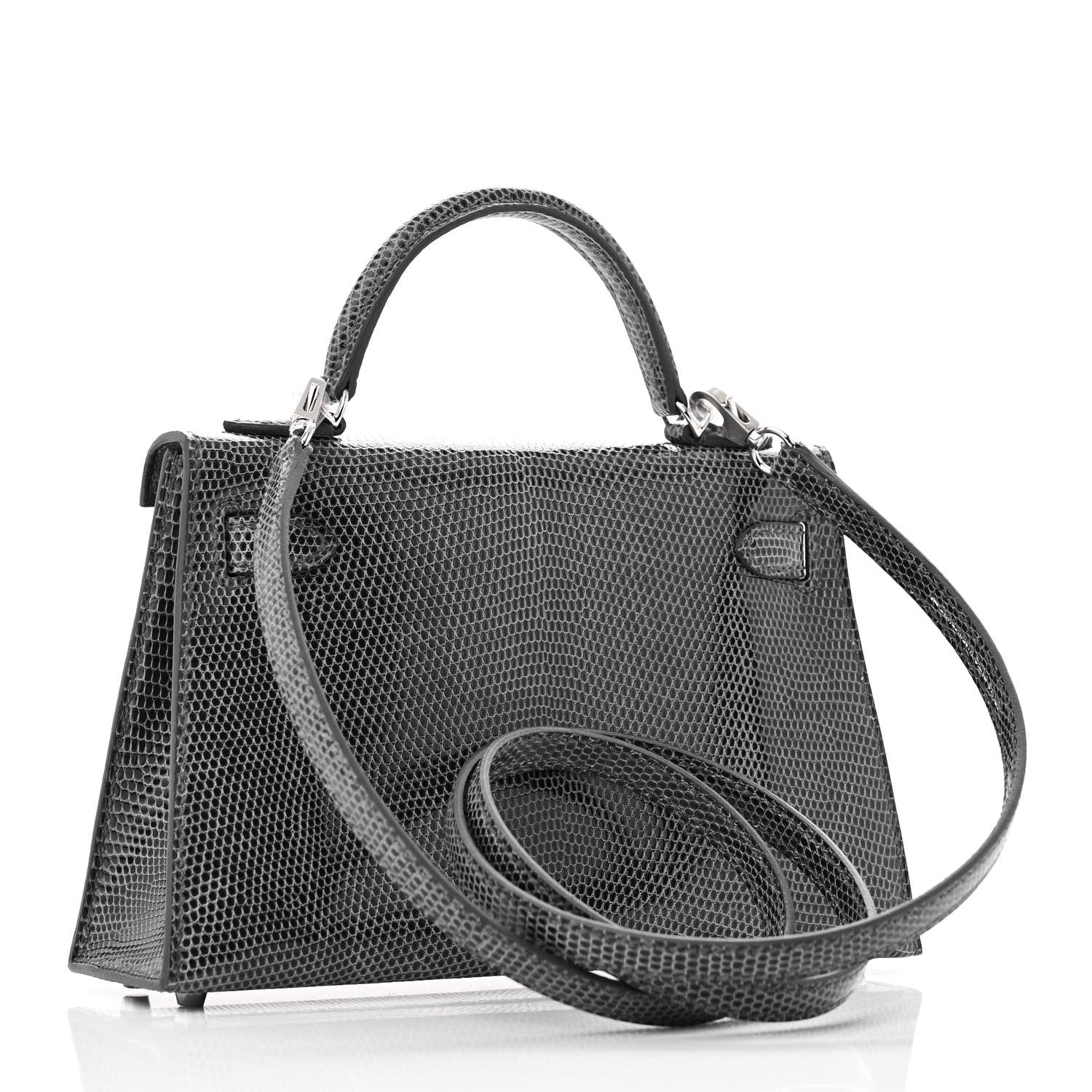 Hermes Shiny Lizard Mini Kelly Sellier 20 Ardoise 2 of 10