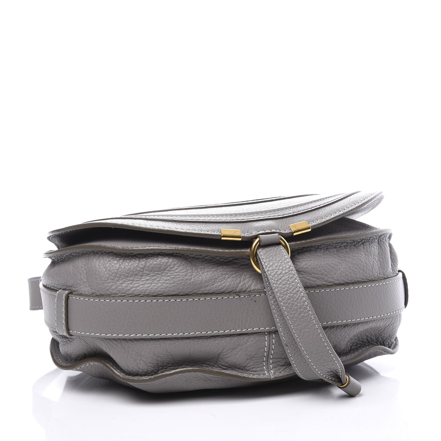 Chloe Calfskin Medium Marcie Round Crossbody Bag Cashmere Grey 3 of 9