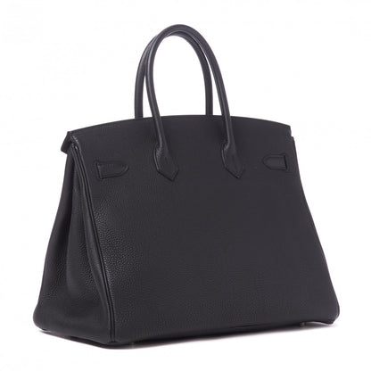 Hermes Togo Verso Birkin 35 Black Bleu Agate 2 of 31