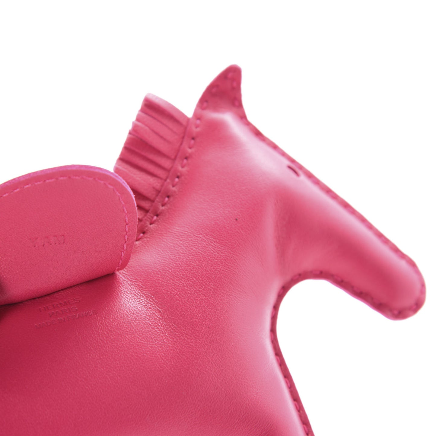 Milo Lambskin Grigri Rodeo Horse Bag Charm GM Rose Mexico