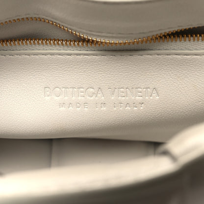 Bottega Veneta Lambskin Maxi Intreccio Padded Chain Cassette Crossbody Bag White 6 of 13
