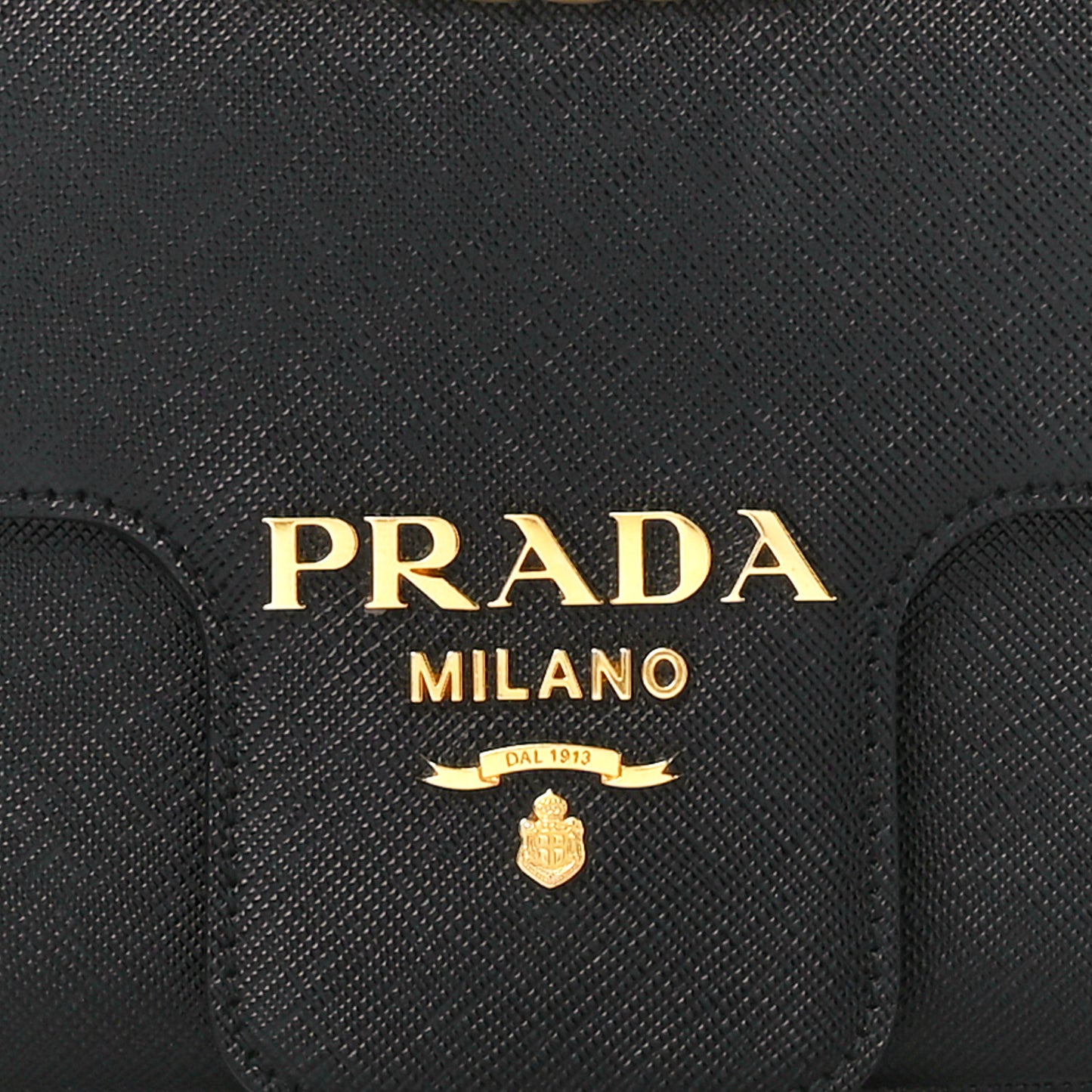 Saffiano Flap Shoulder Bag Black