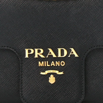 Prada Saffiano Flap Shoulder Bag Black 9 of 11