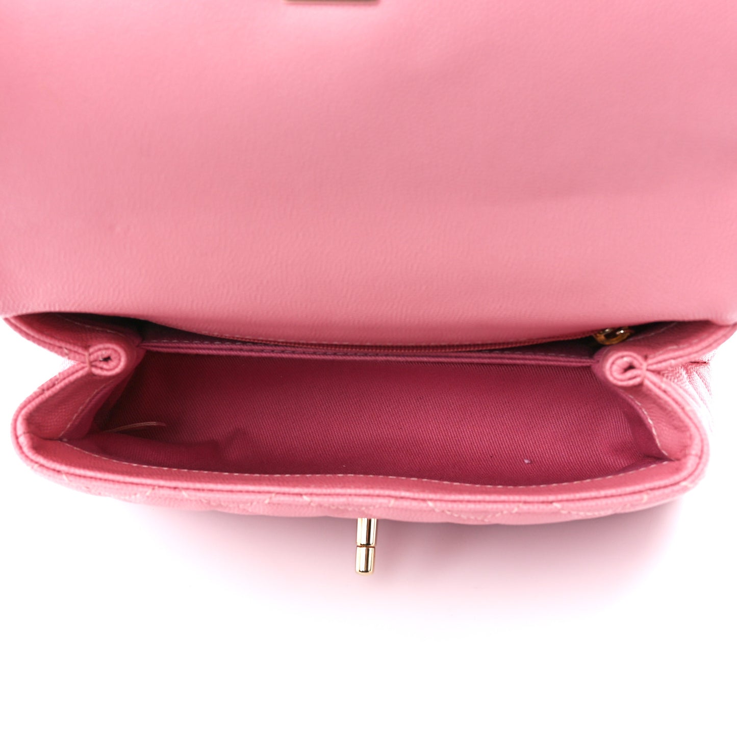 Caviar Quilted Mini Coco Handle Flap Pink