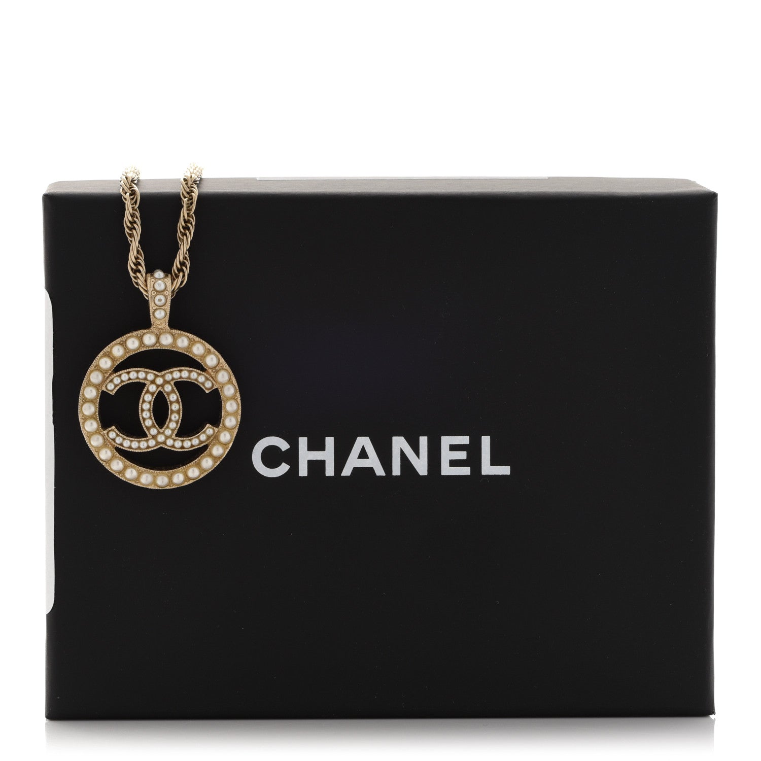 Chanel Pearl CC Round Pendant Necklace Gold 6 of 6