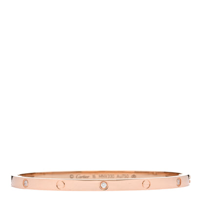 Cartier 18K Pink Gold 6 Diamond Small LOVE Bracelet 16 1 of 5